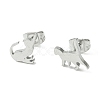 Non-Tarnish Cute Little Animal Theme 304 Stainless Steel Stud Earrings EJEW-B041-02D-P-1