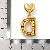 Brass Micro Pave Colorful Cubic Zirconia Pendants KK-P281-01G-D-3