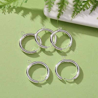 201 Stainless Steel Huggie Hoop Earring Findings STAS-P283-01K-S-1