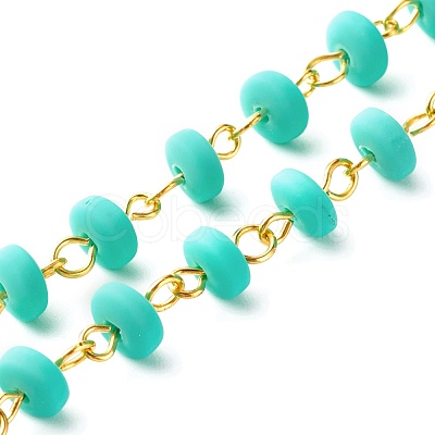 Handmade Polymer Clay Beaded Chain AJEW-JB00999-04-1
