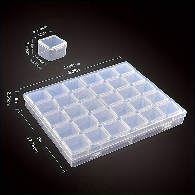 30 Slots Plastic Craft Organizer Case PW-WG63445-01-1