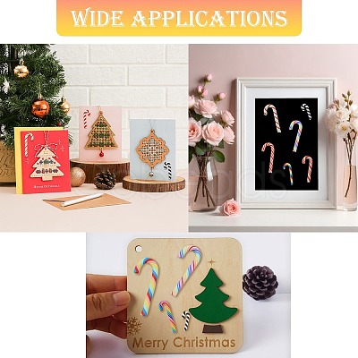 60Pcs 10 Styles Christmas Theme Polymer Clay Artificial Candy Cane FIND-CJ0002-89-1