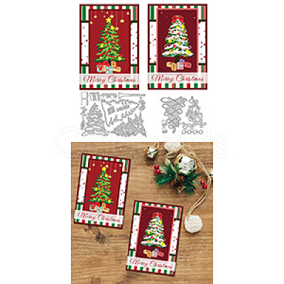 Christmas Tree Carbon Steel Cutting Dies Stencils DIY-WH0309-2394-1