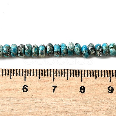 Synthetic Silver Line Turquoise Beads Strands G-L617-E03-2x4mm-1