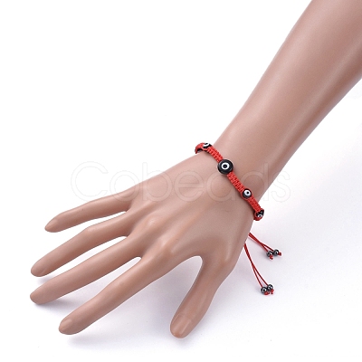 Adjustable Nylon Thread Braided Bead Bracelets BJEW-JB05292-1