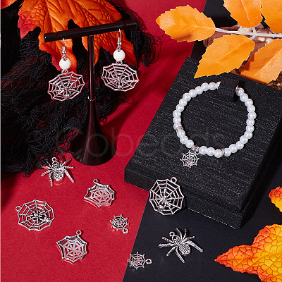 40Pcs 4 Style Tibetan Style Alloy Pendants TIBE-SC0001-85-1
