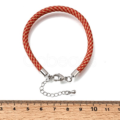 Braided Round Polyester Cord Bracelet Makings FB-CBAEDA0-01P-1