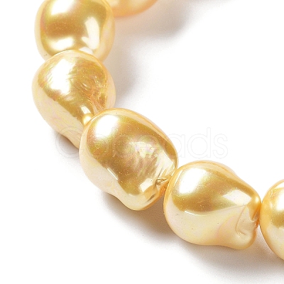 Electroplated Glass Imitation Pearl Beads Strands BSHE-G035-01B-06-1-1