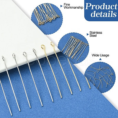 180Pcs 2 Colors Iron Eye Pins IFIN-FS0001-39-1