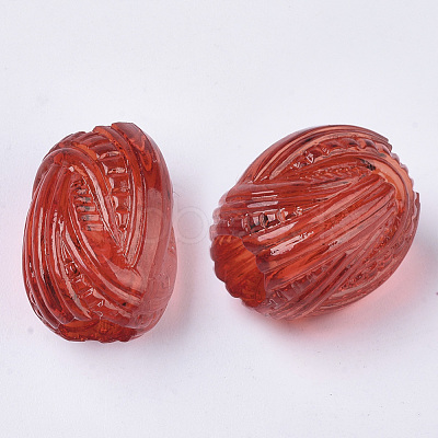 Transparent Acrylic European Beads X-TACR-T015-027-1