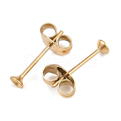 304 Stainless Steel Stud Earring Findings STAS-D389-03A-G-1