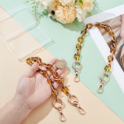 Oval Acrylic & Plastic Chains Bag Extender Chains HJEW-UN00040-1