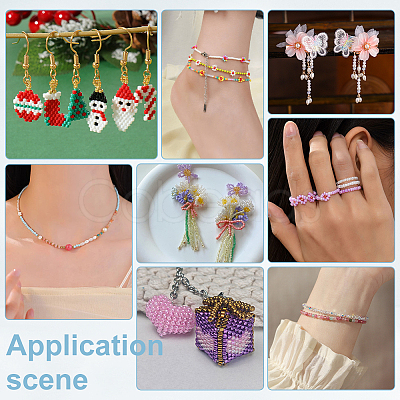 10 Sets 10 Colors Imitation Cat Eye Glass Seed Beads GLAA-WR0001-10-1