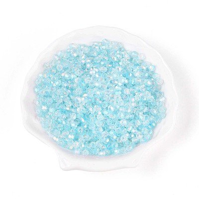 Transparent Spray Painted Glass Beads LS-EGLA-N018-4mm-06-1
