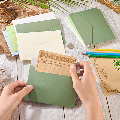 25Pcs 5 Colors Paper Envelopes AJEW-TA0002-41-1