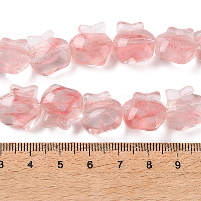 Inner Flower Handmade Lampwork Beads Strands LA-CBA3F7A-01F-1