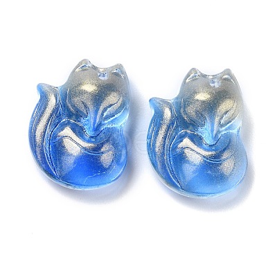 Electroplate Glass Cabochons EGLA-D007-04F-1