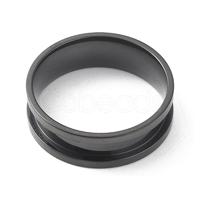 201 Stainless Steel Grooved Finger Ring RJEW-WH0004-32G-EB-1