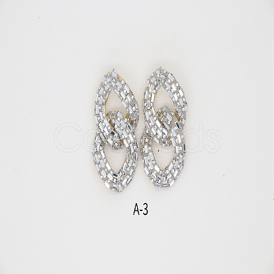 Alloy & Glass Dangle Stud Earrings FS-WG3D9CC-04-1