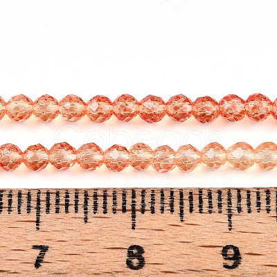 Transparent Gradient Color Glass Beads Strands GLAA-H021-01B-30-1