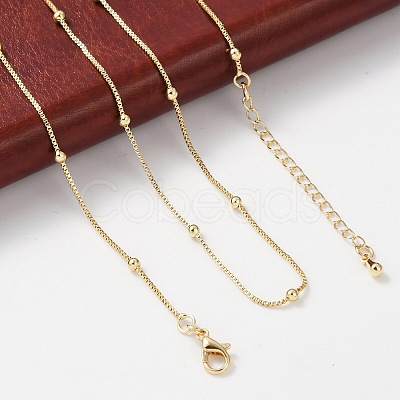 Brass Satellite Chains Necklaces for Women NJEW-D302-33G-1