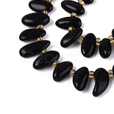 Natural Obsidian Beads Strands G-Z091-A40-1