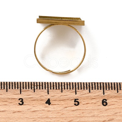 304 Stainless Steel Adjustable Ring Settings STAS-D374-02G-03-1