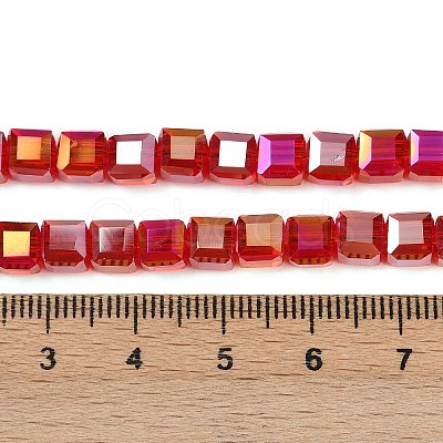 Electroplate Transparent Glass Beads Strands EGLA-B011-07A-AB04-1