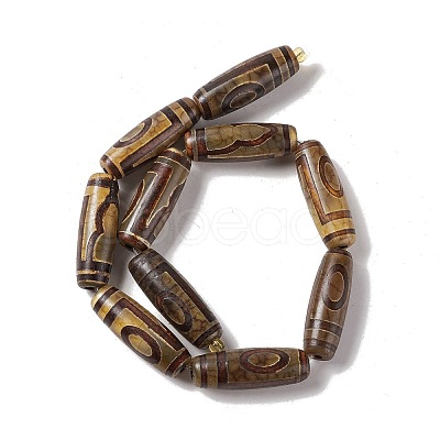 Tibetan Style dZi Beads Strands G-A024-01O-1