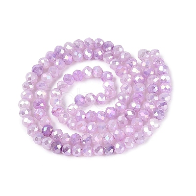 Dyed Crackle Imitation Jade Glass Beads Strands EGLA-Q131-02A-05-1