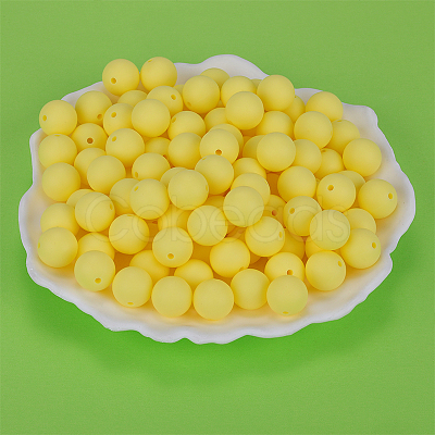 Round Silicone Focal Beads SI-JX0046A-91-1