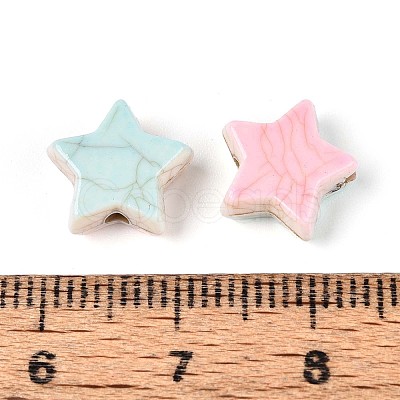 Crackle Opaque Acrylic Beads OACR-N152-03-1