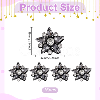 Stainless Steel & Glass Ornaments Accessories AJEW-WH0696-122B-1