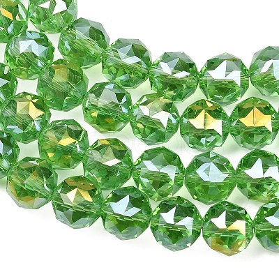 Transparent Electroplate Glass Beads Strands EGLA-N002-34C-B12-1