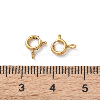 Ion Plating(IP) 304 Stainless Steel Spring Ring Clasps X-STAS-C114-04A-G-1
