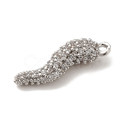 Rack Plating Brass Micro Pave Cubic Zirconia Pendant X-KK-A229-03B-P-1