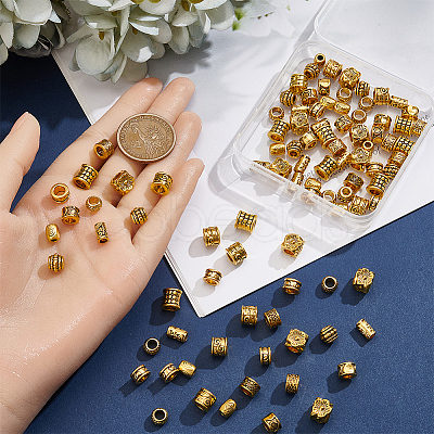 100Pcs 10 Styles Tibetan Style Zinc Alloy Beads FIND-SP0005-95-1