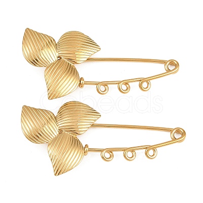 Trillium 304 Stainless Steel Safety Pins Brooch Findings SA-CBA098D-14C-G03-1