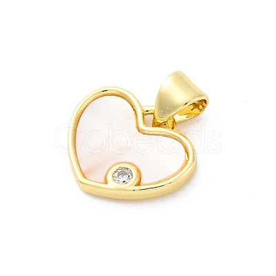 Brass Micro Pave Cubic Zirconia Pendants KK-D325-32G-1