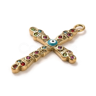 Real 18K Gold Plated 304 Stainless Steel Pendants STAS-M331-02C-G-1