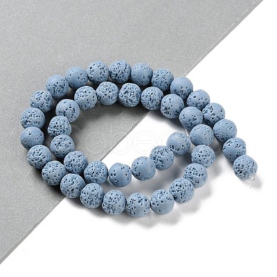 Synthetic Lava Rock Dyed Beads Strands G-H311-08C-06-1