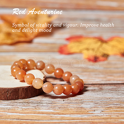 Olycraft Natural Red Aventurine Beads G-OC0001-26-1