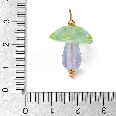 304 Stainless Steel with Handmade Bumpy Lampwork Pendants LA-CBA4231-01F-G-1