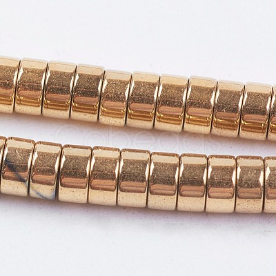 Electroplate Non-magnetic Synthetic Hematite Beads Strands X-G-I195-4mm-17-A-1