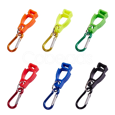 6Pcs 6 Colors Plastic Glove Grabber Clip FIND-SZ0001-30-1