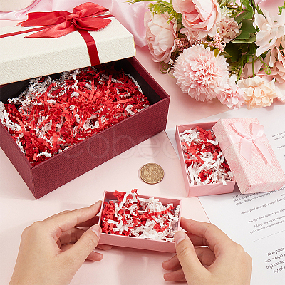 4 Sets 2 Colors Christmas Themed Paper Shredded Paper Filler OCOR-SP0001-07-1