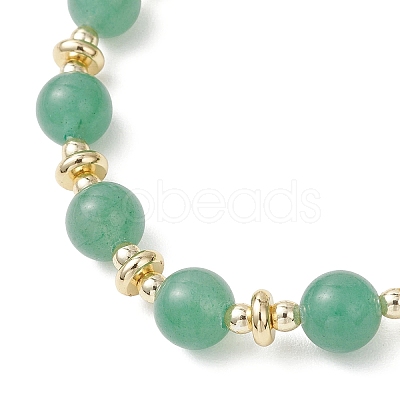 Natural Green Aventurine Round Beaded Bracelets for Women BJEW-JB13123-02-1
