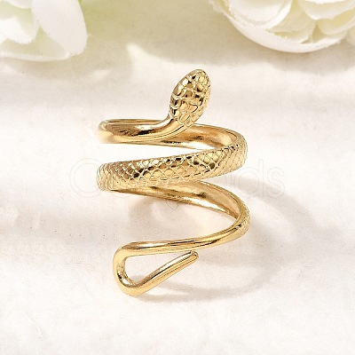 304 Stainless Steel Cuff Open Rings STAS-H259-02G-1