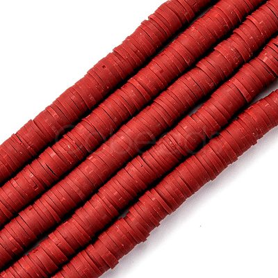 Handmade Polymer Clay Beads Strands CLAY-R089-8mm-Q103-1