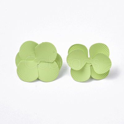 Spray Painted Iron Stud Earring Settings IFIN-N004-01E-1